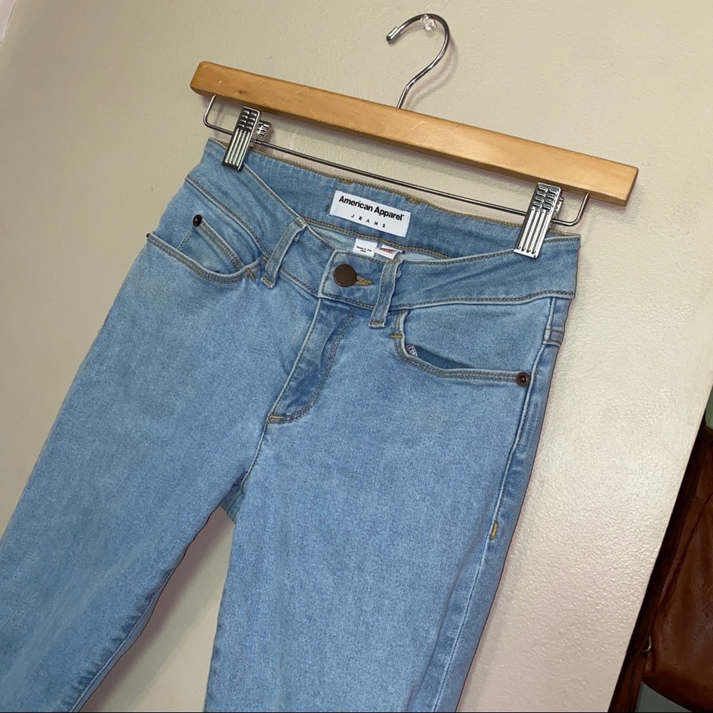 VTG size24 american apparel light wash skinny jean